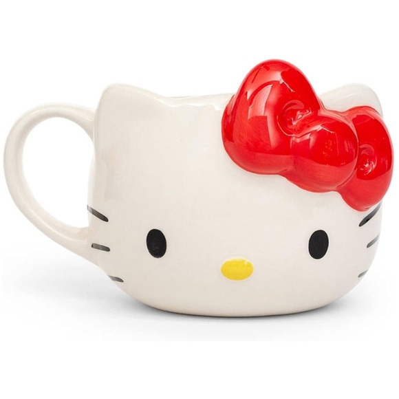 Hello Kitty Other - Hello Kitty Face Sanrio white Ceramic 3D Sculpted Mug